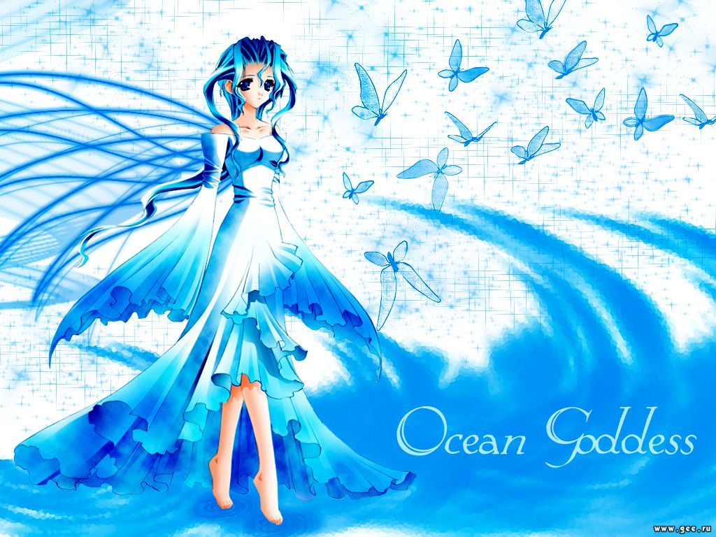 Wallpaper ocean goddess Manga