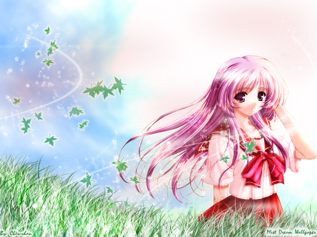 Wallpaper tres jolie fille Manga