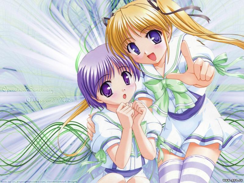 Wallpaper 2 filles Manga