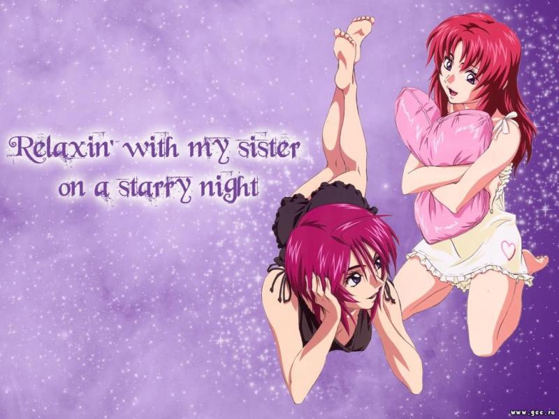 Wallpaper 2 soeurs Manga