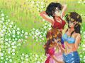 Wallpaper Manga 3 jeunes filles