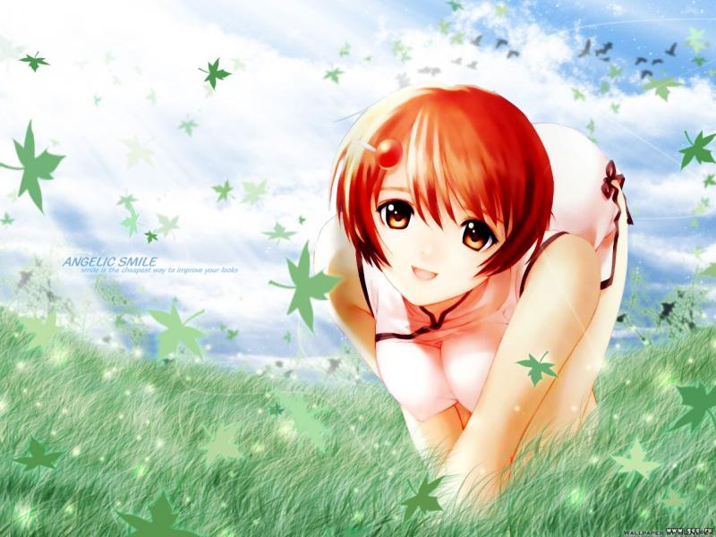 Wallpaper Manga angelic smile