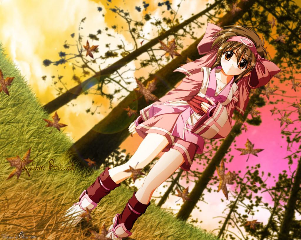 Wallpaper autum portrait Manga