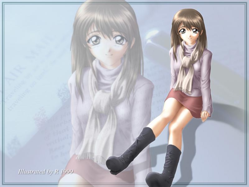 Wallpaper Manga belle jeune fille