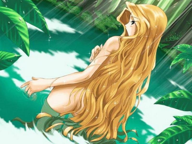 Wallpaper fille nue Manga