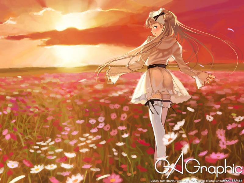 Wallpaper Manga jeune fille