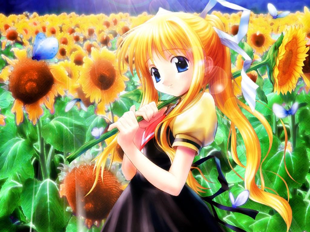 Wallpaper Manga jolie jeune fille