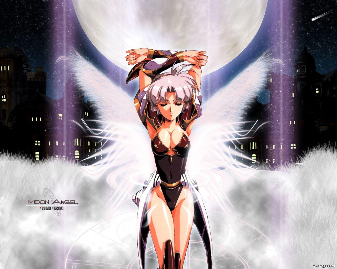 Wallpaper moon angel Manga