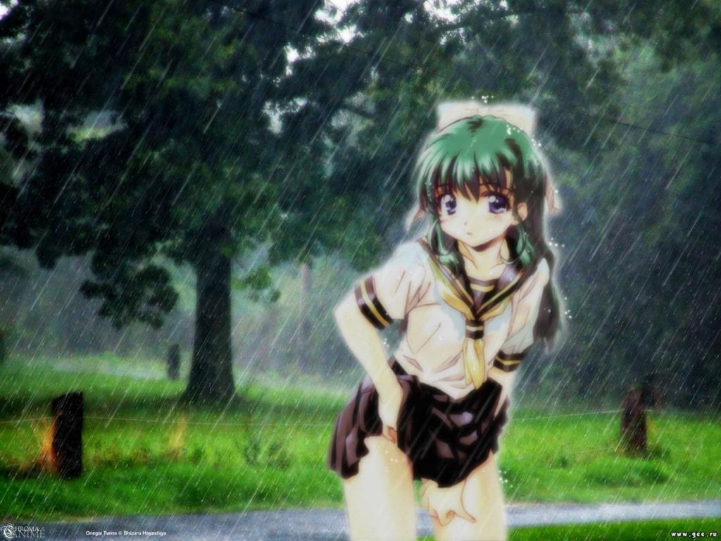 Wallpaper Manga pluie