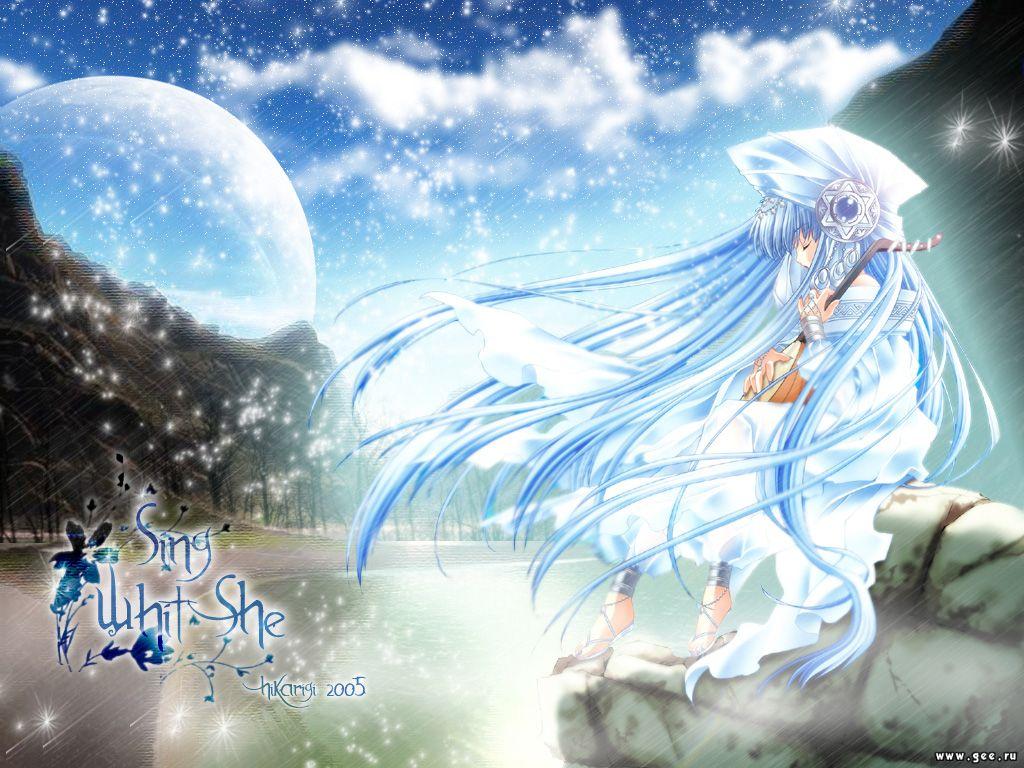 Wallpaper Manga sing whit she