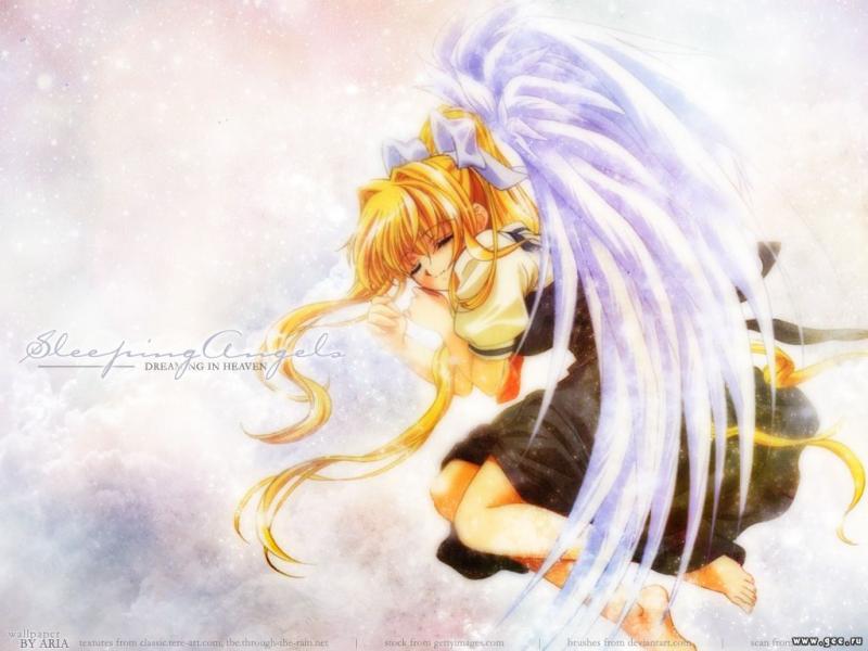 Wallpaper sleeping angels Manga