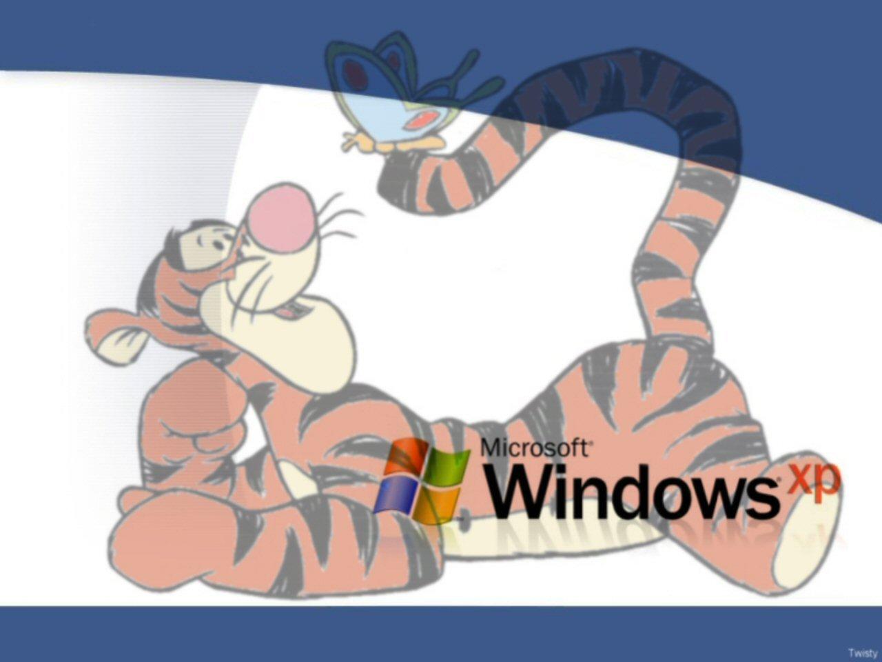 Wallpaper tigrou Theme Windows XP