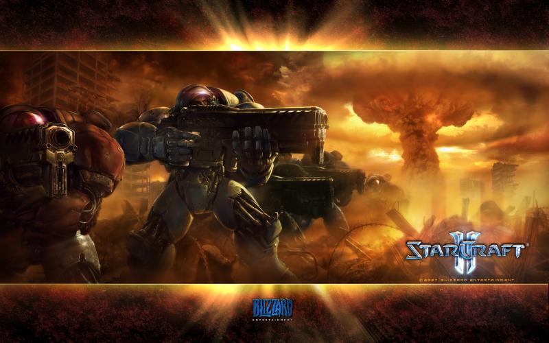 Wallpaper StarCraft 2 Frappe nucleaire Jeux video