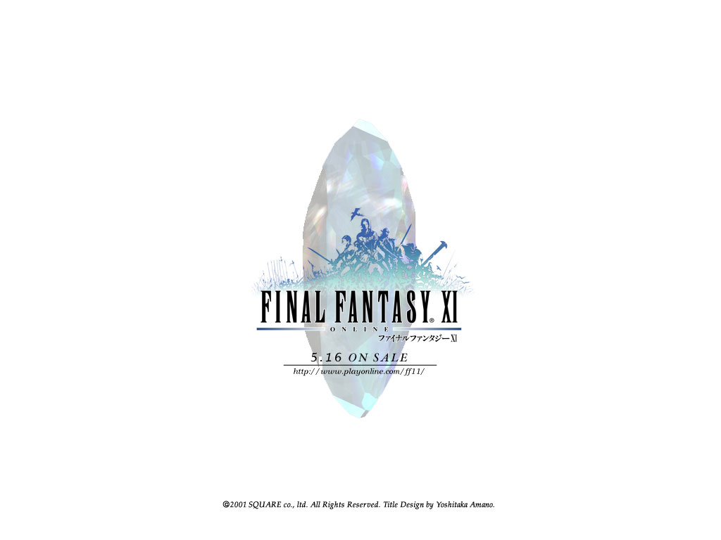 Wallpaper FF XI logo Final Fantasy 11