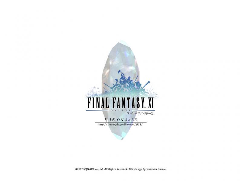 Wallpaper FF XI logo Final Fantasy 11