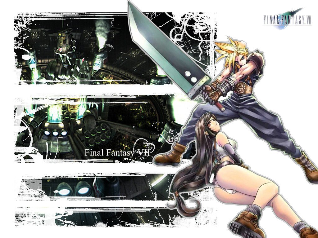 Wallpaper tifa et cloud Final Fantasy 7