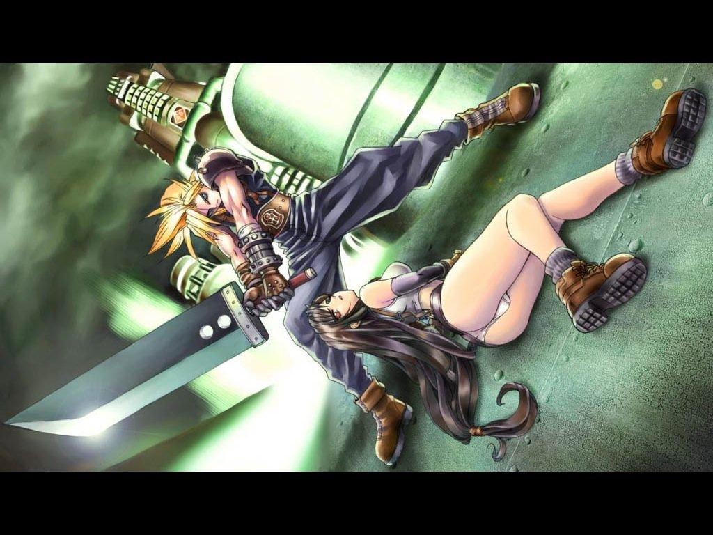 Wallpaper Final Fantasy 7 tifa et cloud