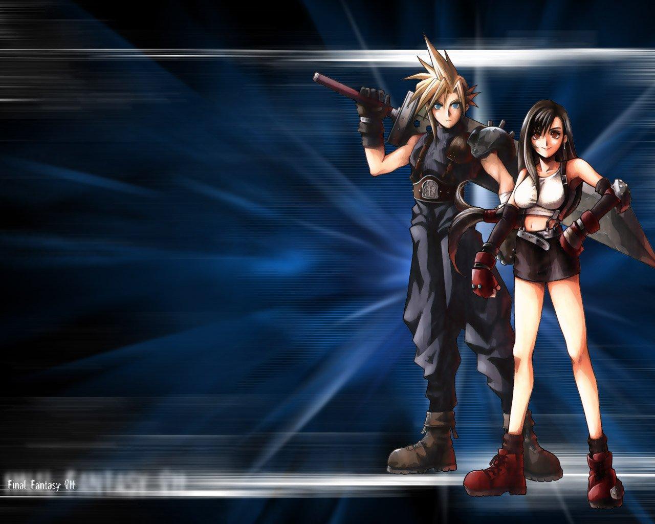 Wallpaper Final Fantasy 7 tifa et cloud