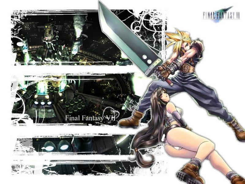 Wallpaper Final Fantasy 7 tifa et cloud