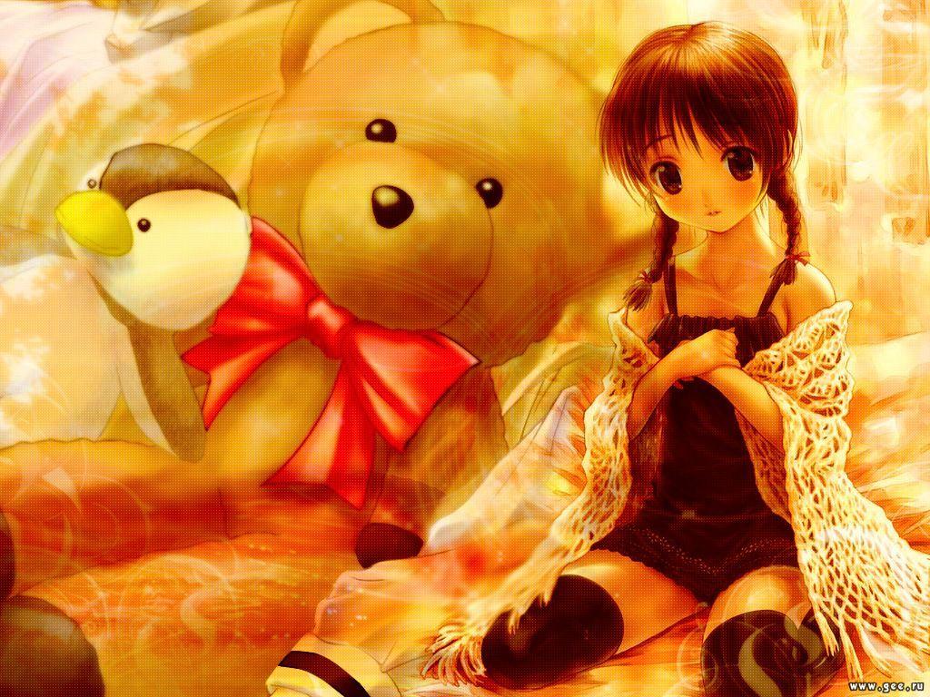 Wallpaper Art Manga jolie petite fille