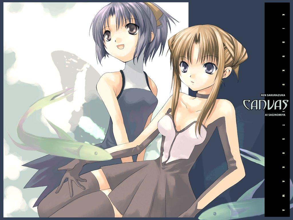 Wallpaper 2 filles Canvas