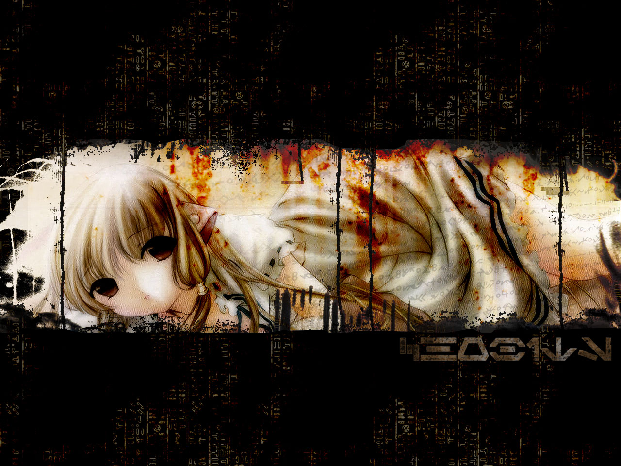 Wallpaper Chobits noir