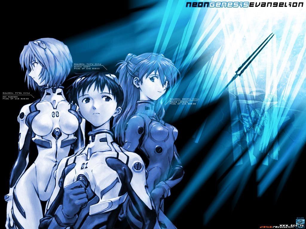 Wallpaper Evangelion le trio