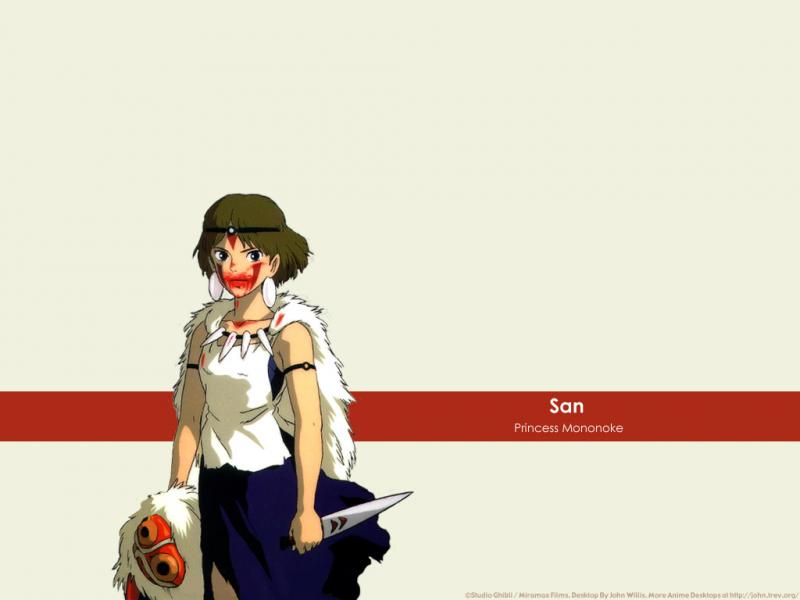 Wallpaper Mononoke Princess Mononoke San