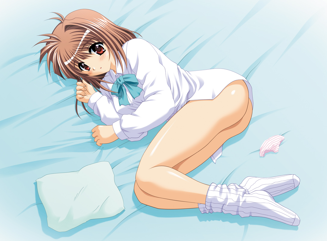 Wallpaper Soft jolie fille au lit