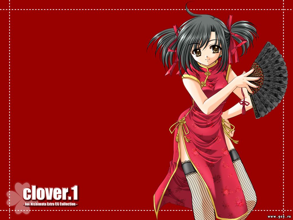 Wallpaper belle fille Clover