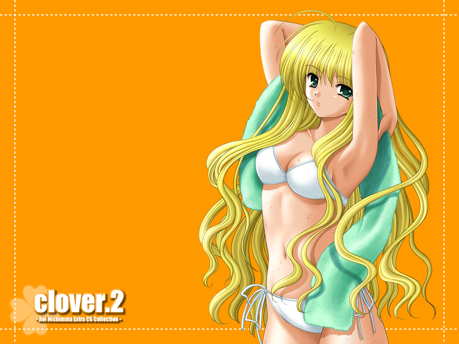 Wallpaper belle fille Clover