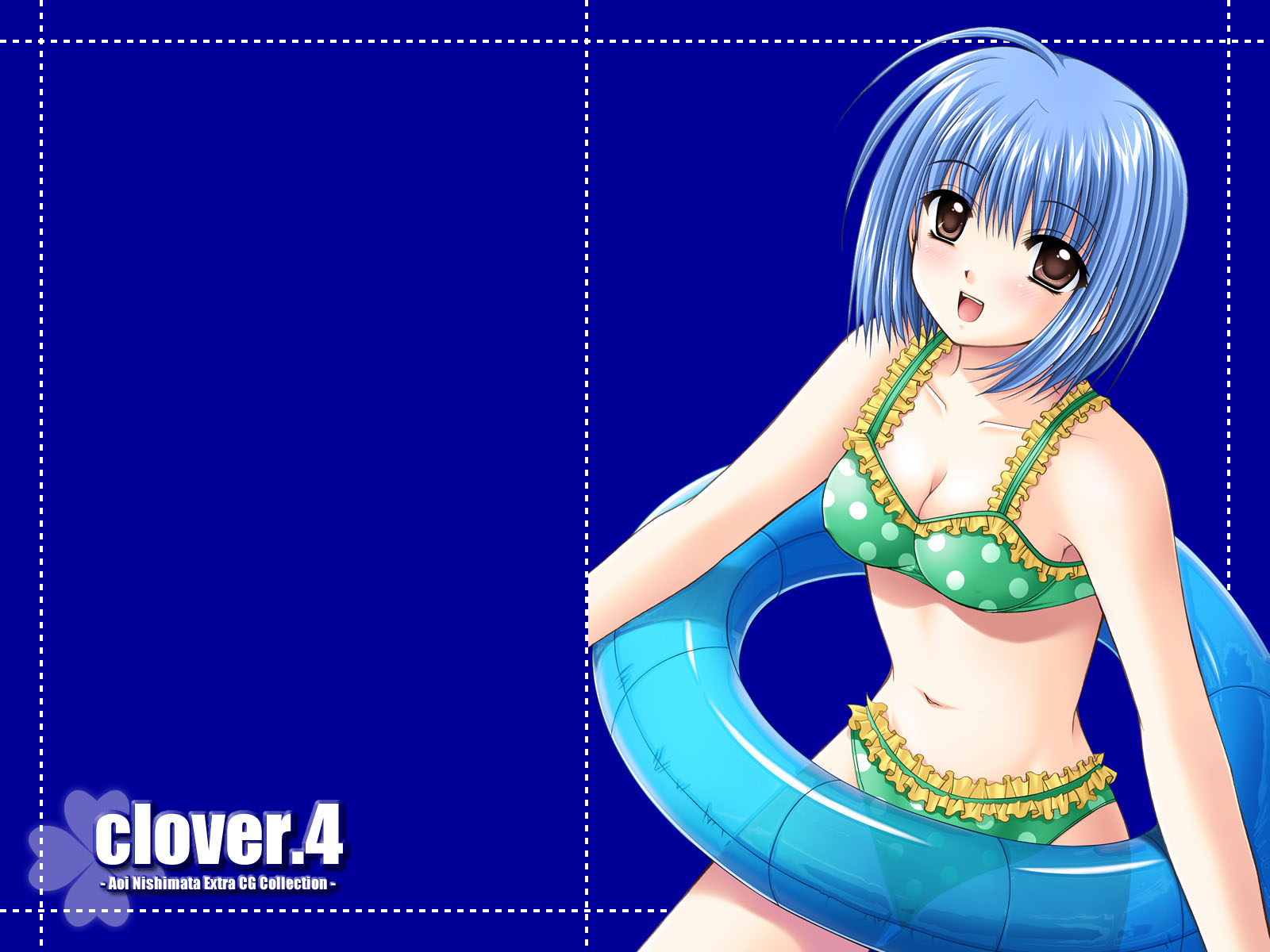 Wallpaper Clover jolie fille