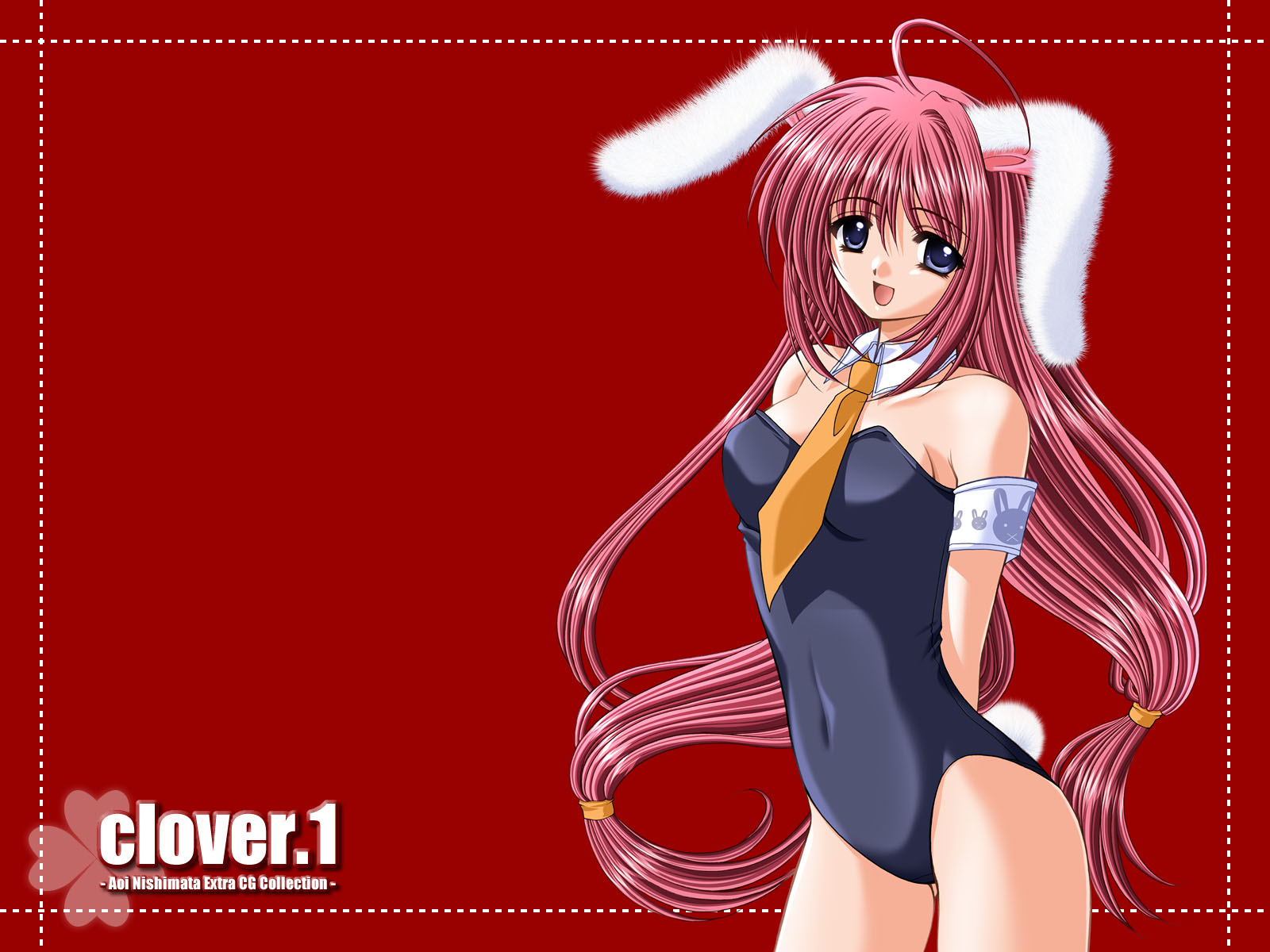 Wallpaper Clover tres jolie fille