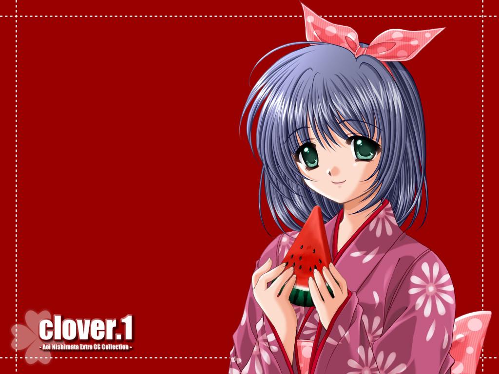 Wallpaper Clover belle fille