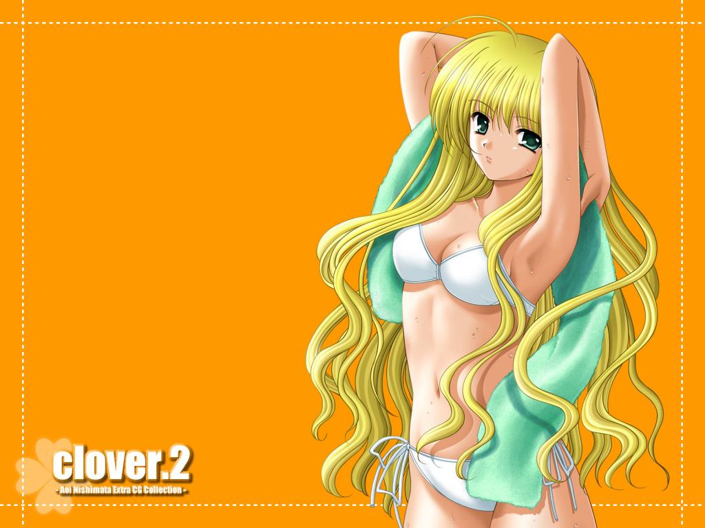 Wallpaper Clover belle fille