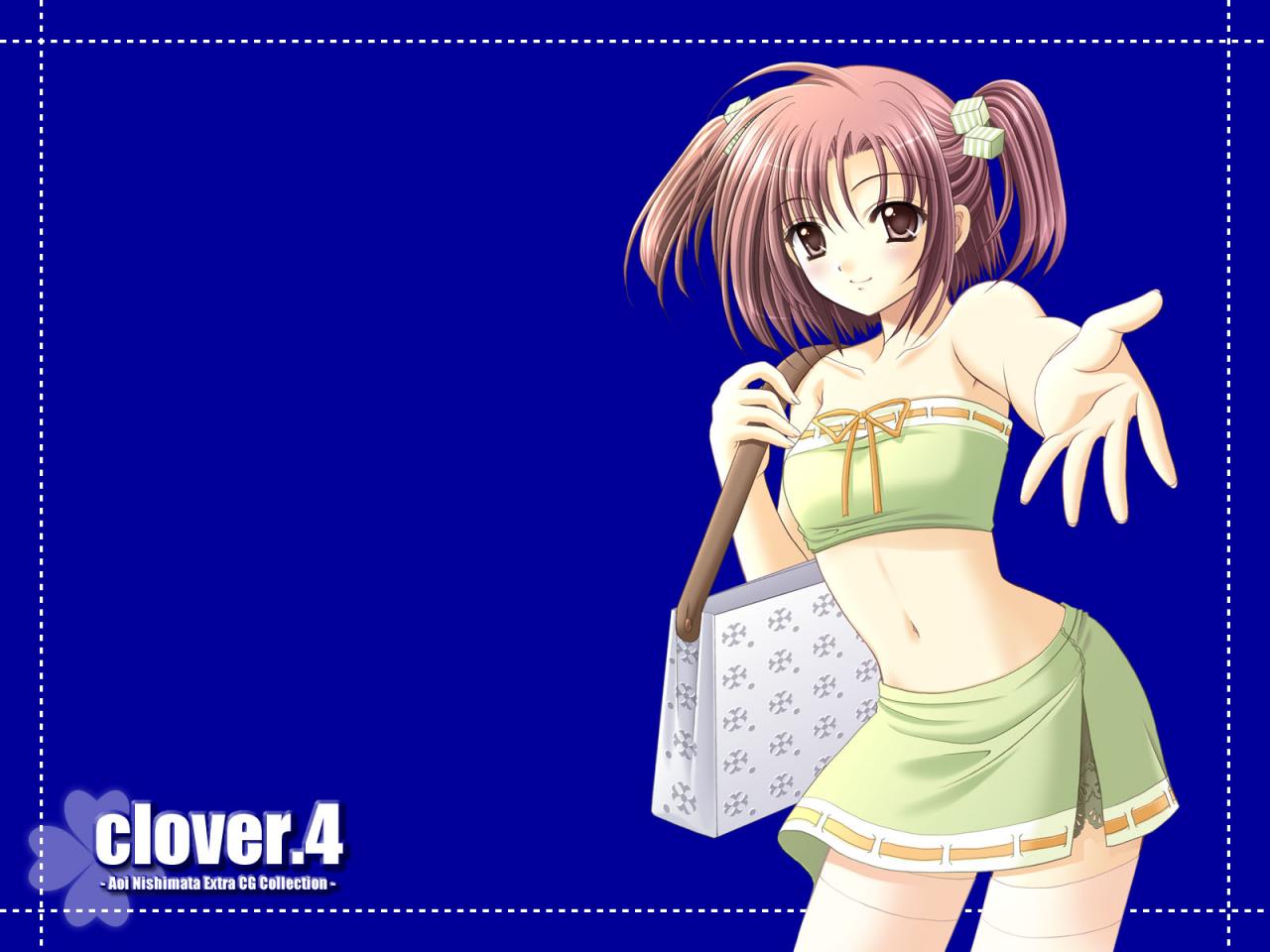 Wallpaper belle fille Clover