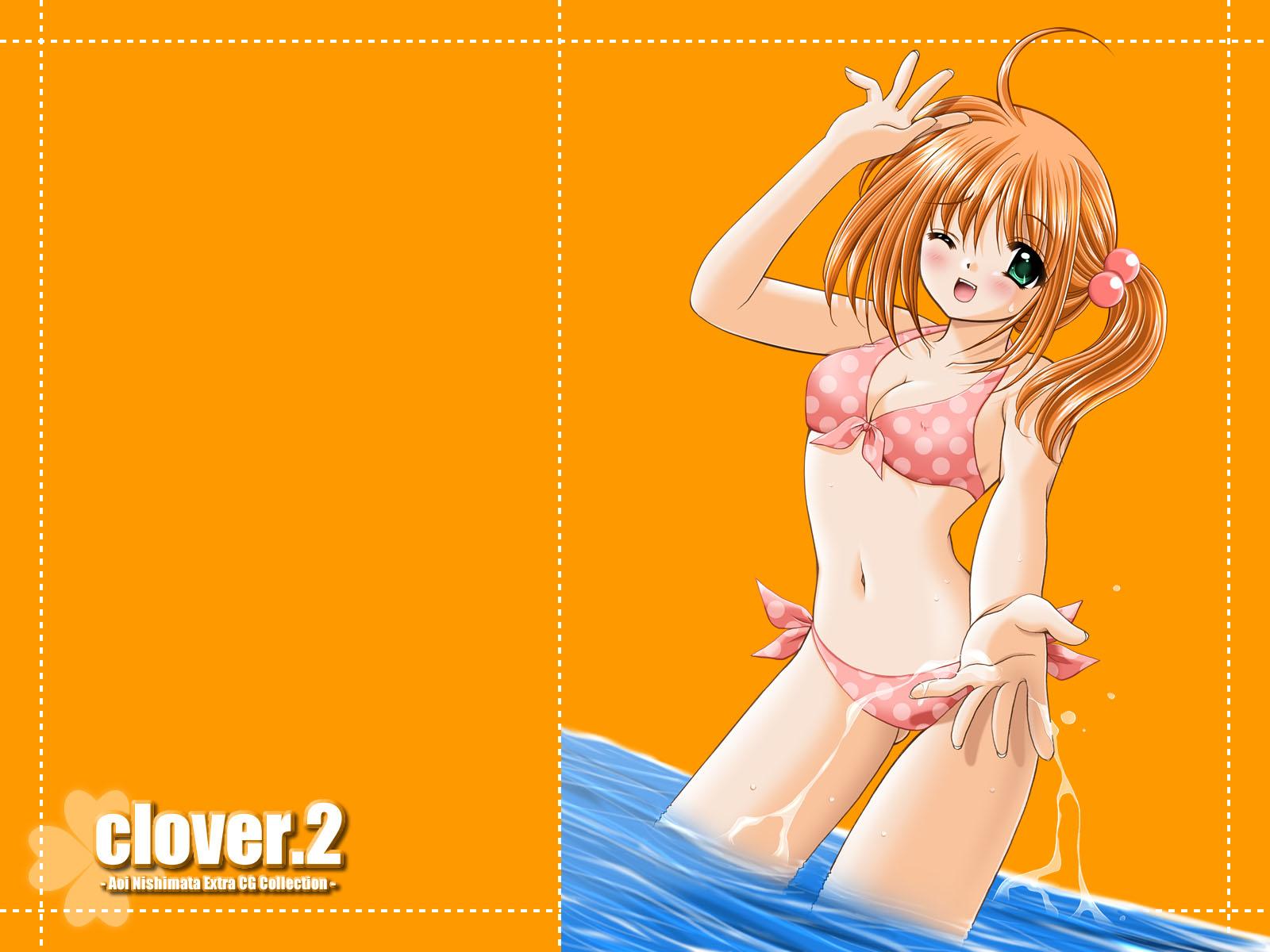 Wallpaper belle fille Clover