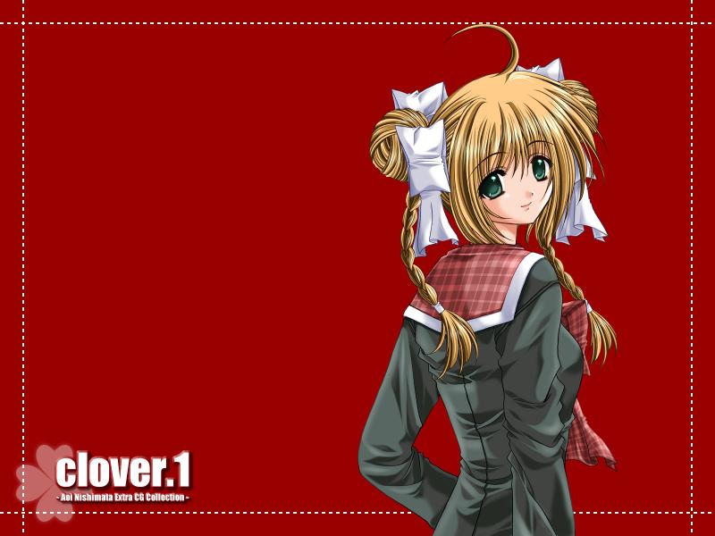 Wallpaper Clover belle fille