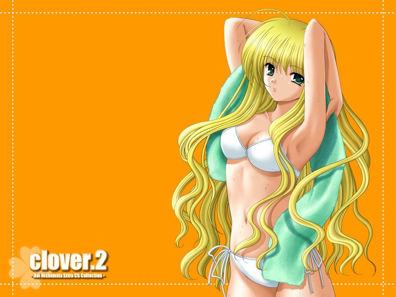 Wallpaper belle fille Clover