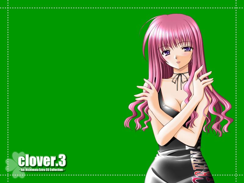 Wallpaper Clover jolie fille