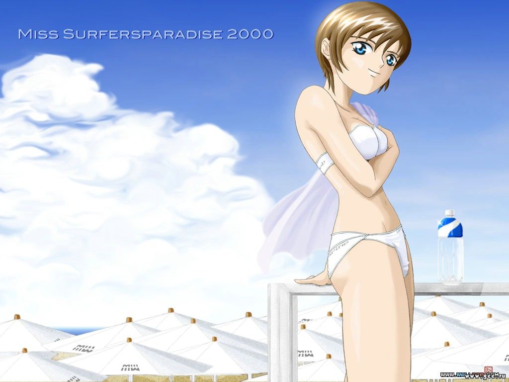 Wallpaper fille Miss Surfer