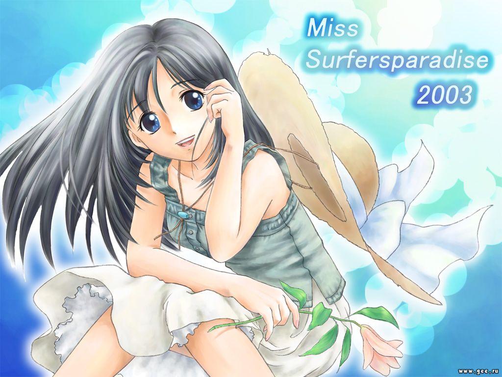 Wallpaper Miss Surfer jeune fille