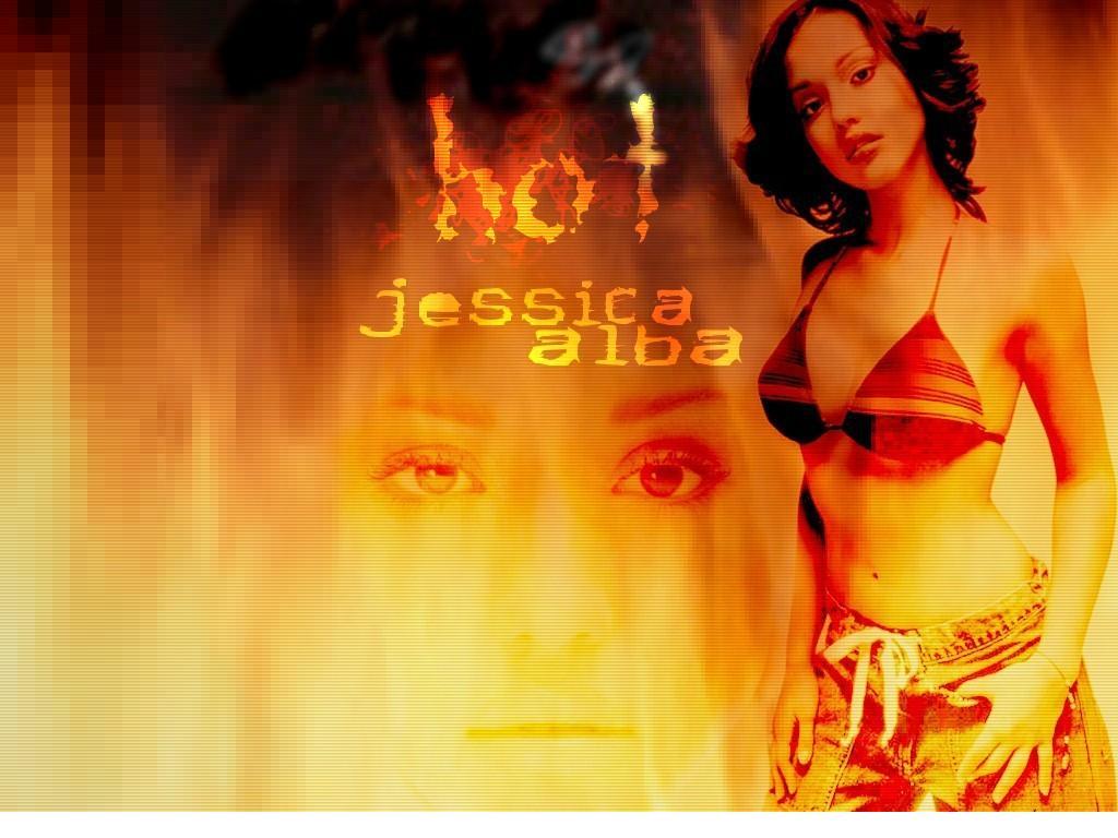 Wallpaper Jessica Alba flamme