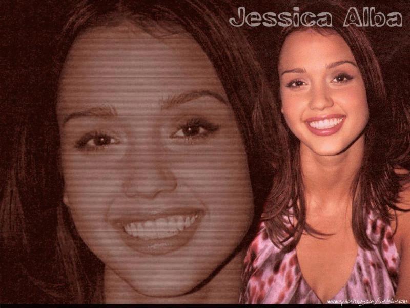 Wallpaper sourire Jessica Alba