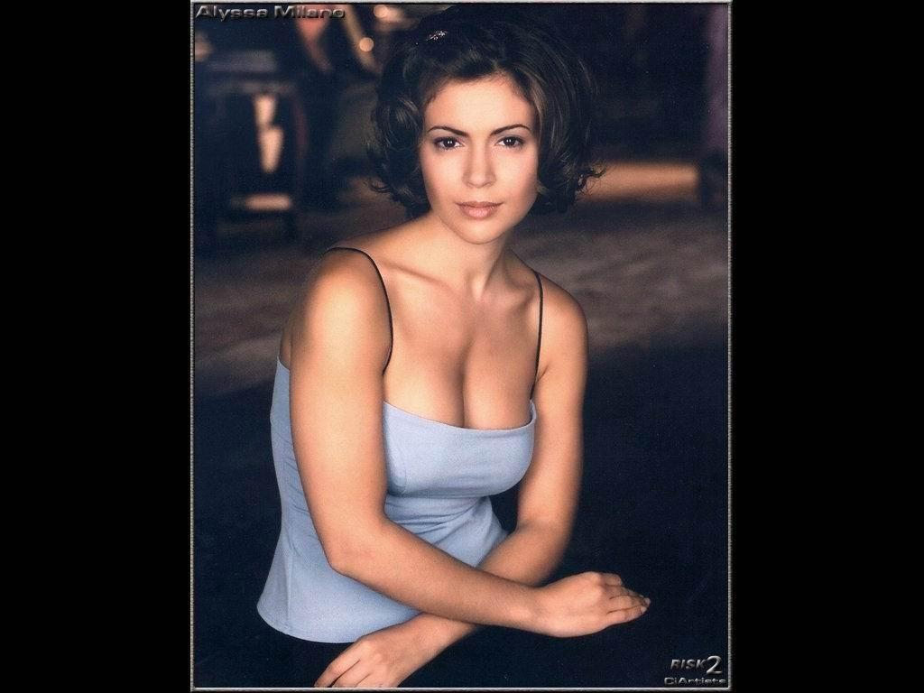 Wallpaper Alyssa Milano belle fille