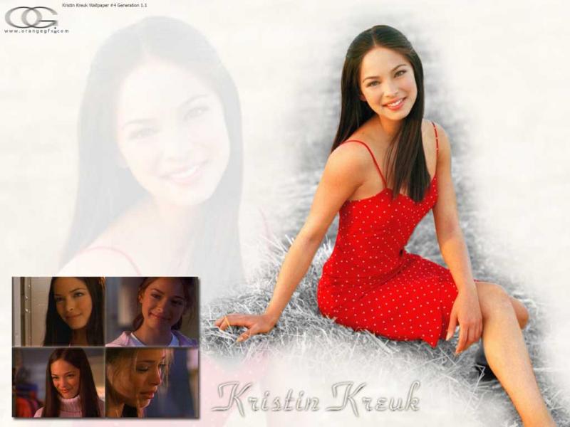 Wallpaper Kristin Kreuk Lana robe rouge