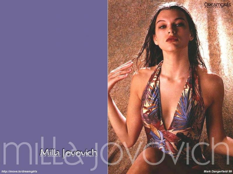 Wallpaper Milla Jovovich maillot de bain