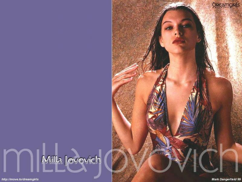 Wallpaper Milla Jovovich maillot de bain