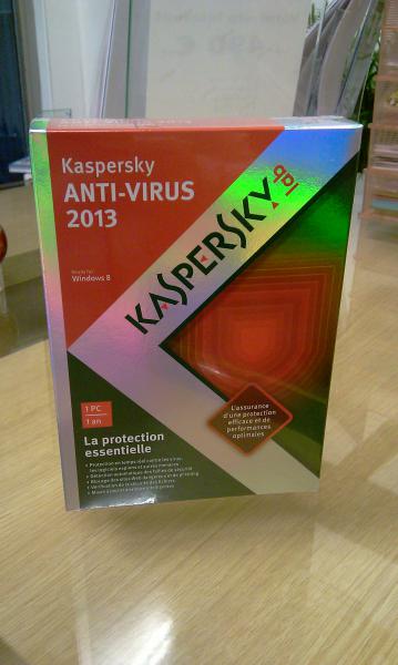 Kaspersky Anti-Virus 2013 boite  25  1 PC / 1 AN - cliquer sur l'image