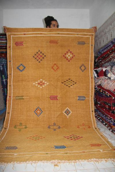 Golden Sabra Silk Rug Moroccan rug 